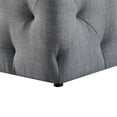 thumbnail image 6 of Posh Living Brice Modern Button-Tufted Linen Fabric Bench in Light Gray, 6 of 8