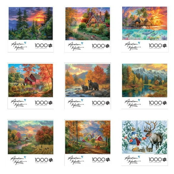 Buffalo Games Abraham Hunter 1000-Piece Interlocking 26.75 x 19.75-Inch Jigsaw Puzzle Assortment for Adults Ages 14  (1 Puzzle; Styles May Vary)