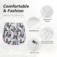 thumbnail image 4 of Pofeuu Bright Butterflies1 Print Women's Athletic Shorts Running Workout Shorts Tummy Control Quick Dry Gym Shorts with Pockets Double layer sports shorts-Small, 4 of 7