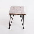 thumbnail image 3 of Zephyra Outdoor Industrial Rustic Finshed Iron and Acacia Wood Coffee Table, Teak, 3 of 6