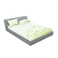 thumbnail image 2 of Ambesonne Green Fitted Sheet & Pillow Sham Set, Fresh Leaves Botanic Eco, Queen, Soft Green, 2 of 2