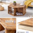 thumbnail image 6 of SUDICA Hexagon Wood Coffee Table, Dual-Use Storage Accent Table for Living Room or Corner, 6 of 10