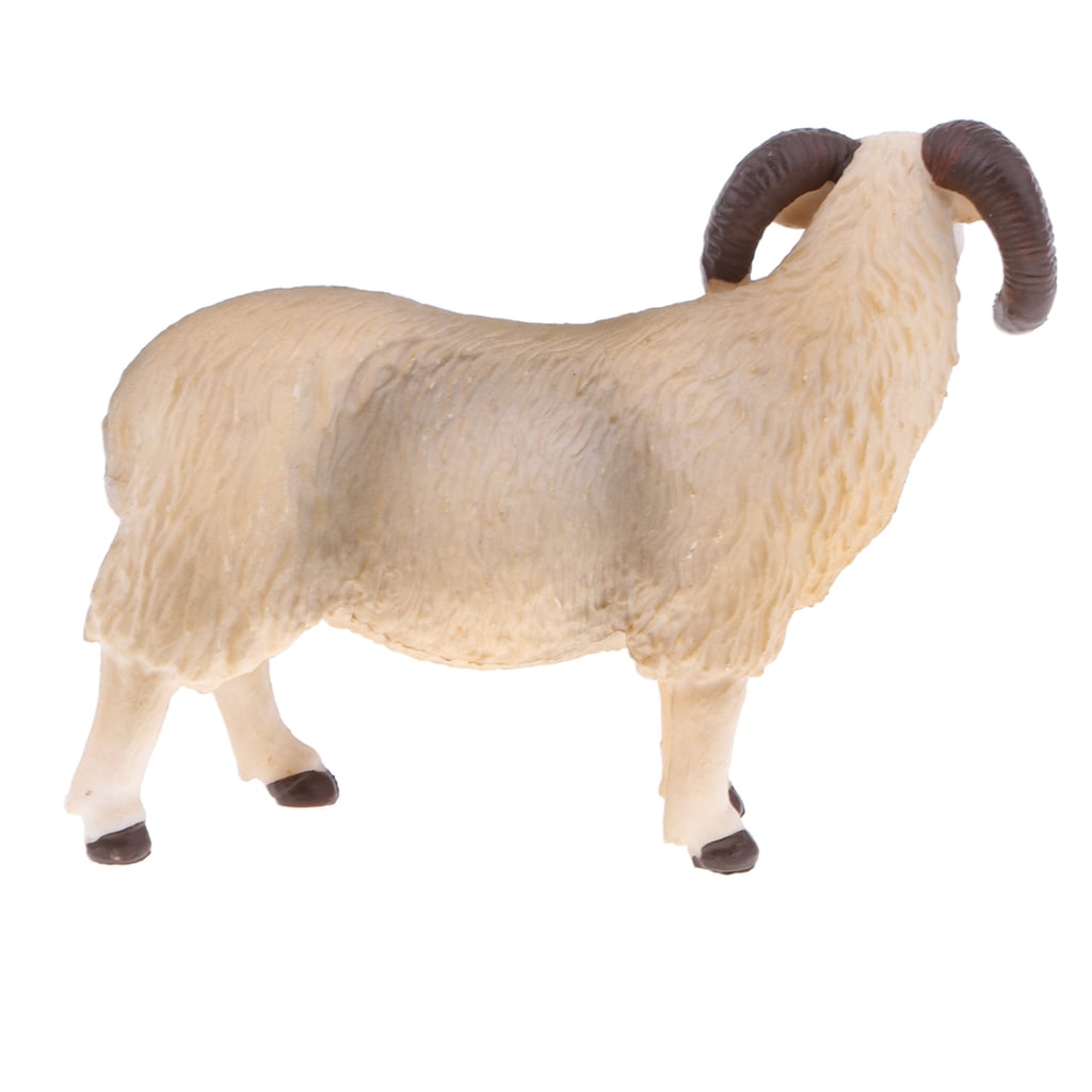 2x Realistic Sheep Goat Animal Model Action Figure Kids Educational Toy Gift 