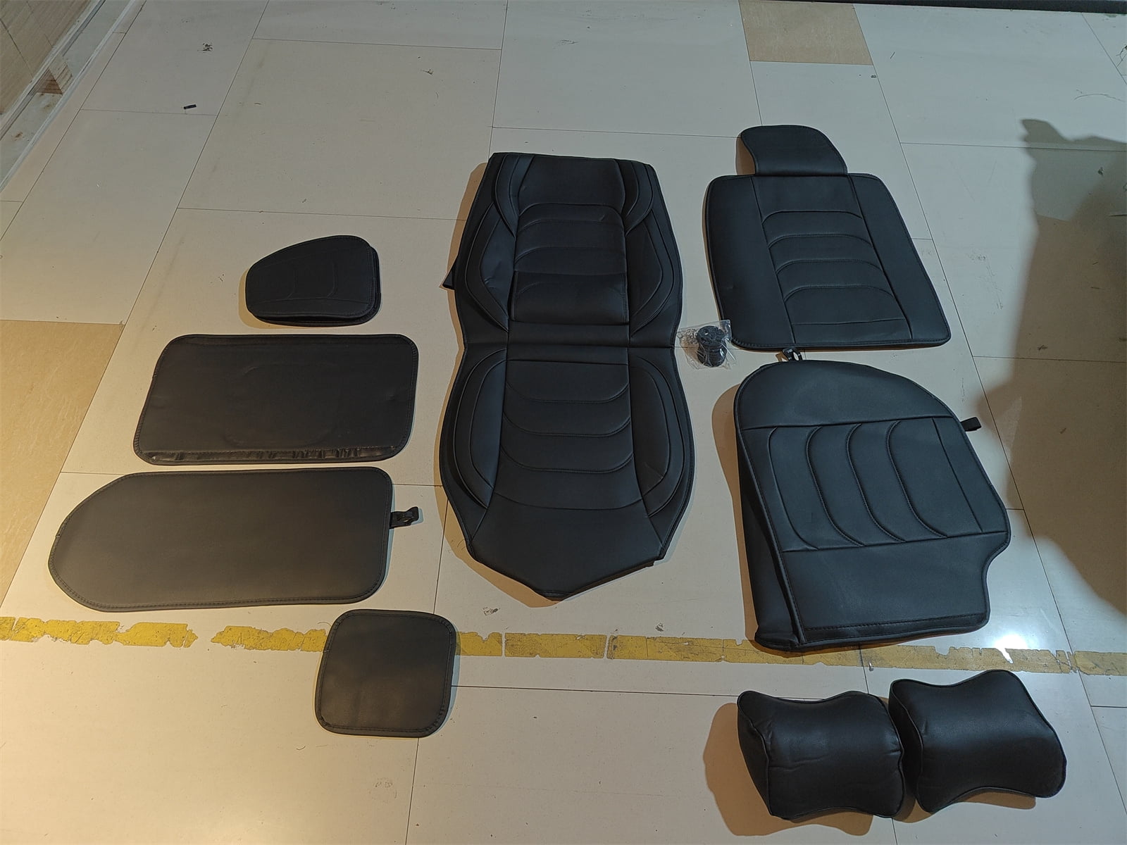 OTOEZ Universal Car Seat Cover, 5-Seat Full Set PU Leather, Front Rear Seat Protector, Waterproof Cushion Fit Most Honda Toyota Chevy Ford Nissan Vehicle Truck SUV