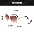 thumbnail image 2 of Gafas de sol recortadas con gradiente sin marco, gafas de sol redondas retras, hechas de metal, 2 of 5