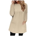 thumbnail image 4 of Lmnyox Oversized Long Pullover for Women Plus Size Long Sleeve Crew Neck Casual Sweatshirts with Pocket, 4 of 5