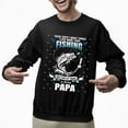 thumbnail image 2 of Christmas Sweatshirt, Papa's Fishing Sweatshirt, Love Fishing & Being Papa Gift for Grandpas & Dads, Unique Fisherman Sweater, 2 of 5