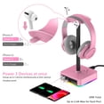 thumbnail image 3 of Soporte para auriculares KAFRI RGB con cargador USB y 2 enchufes, 3 of 7