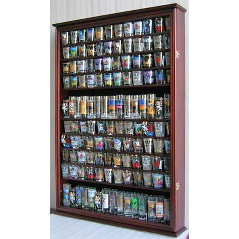 Large 144 Shot Glass Shooter Display Case Holder Wall , UV