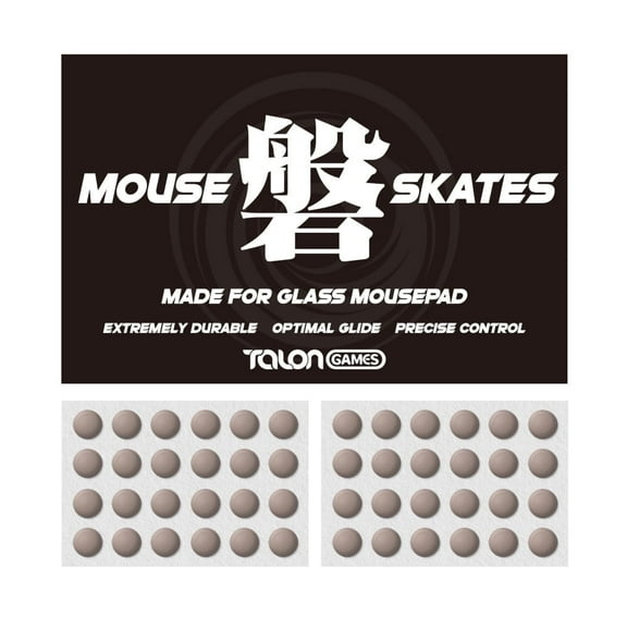TALONGAMES Mouse Skates 48 Dots Universal for Glass Mousepads,6mm,High Durability,Low Noise,Smooth Glide & Precise Control, Khaki