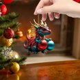thumbnail image 3 of Adornos colgantes de dragón realistas de Navidad, colgantes de dragón bebé para árbol de Navidad, 3 of 6