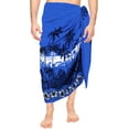 thumbnail image 3 of HAPPY BAY Men's Pareo Swim Trunk Vacation Sarong Beach Wrap One Size Lapis, Beach Summer Vacation Party, 3 of 4