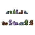 thumbnail image 6 of Set of 12 Metallic Red Green Purple Blue Baby Wyrmling Dragons Mini Figurines, 6 of 9