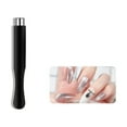 Glass Fingernail File with Hard Case Cat Emery Board Cuticle Pusher