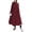 Wine Red, variant on ZANZEA Women Hooded Long Sleeve Sweatshirt Dress A-Line Maxi Sweat Dresses