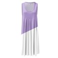 thumbnail image 4 of IROINNID Fit&Flare Dress For Women Sleeveless Round Neckline Casual Color-Blocking d Dress Strapless Contrast Color Dress, 4 of 5