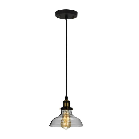 CHLOE CADMAN Industrial 1 Light Oil Rubbed Bronze Ceiling Pendant 8" Wide