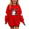 thumbnail image 3 of akafmk Girls Halloween Sweatshirt Oversized Crewneck Sweatshirts Long Sleeve Pullover Tops Graphic Hoodies Cute Fall Winter Clothes, Size 9-10 Years, 3 of 7