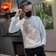 thumbnail image 3 of Camiseta Unicolor para Hombre, Jerseys Sencillos para Hombre, Sudadera Coreana de Cuello Redondo para Otoño, Sudadera de Manga Larga XXL, Ropa Y2k, Venta de Lujo Social, 3 of 5