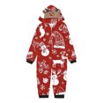 thumbnail image 2 of Odeerbi Christmas Onesie Pajamas for Family Holiday Sleep Jumpsuit Long Sleeve Family Christmas Pajamas Matching Sets Kids Printed Loungewear Jumpsuit Sleepwear Xmas PJs Set Red, 2 of 5