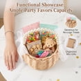thumbnail image 5 of Yakvarog Handwoven Rattan Flower Girl Basket, Lightweight Wicker Basket with Bows & Pearl Handle, Summer Wedding, Bridal Shower, Petal Toss, Bridesmaid Gifts & Home Decor, 5 of 7