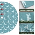 thumbnail image 6 of 48 Inch Christmas Tree Skirt – Velvet Plush Tree Mat, Soft Thickened Polyester with Red Ties, Single-Sided Printing, Available in 30in/36in/48in, Perfect for Holiday Xmas Tree Decoration, 6 of 7