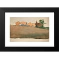 thumbnail image 2 of Edwin Austin Abbey 24x17 Black Modern Framed Museum Art Print Titled - Landscape with Houses in Distance, 2 of 5