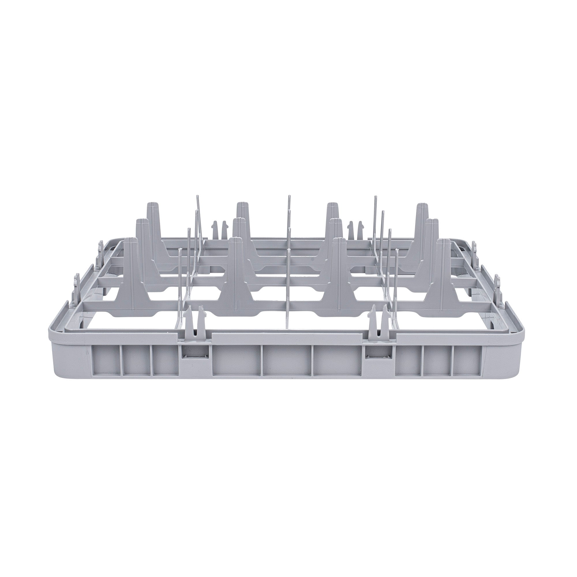 Restaurantware Clean Tek Professional Full Drop Glass Rack Extender, 1 Count 16 Compartments Heavy Duty Polypropylene Rack Dishwasher Extender Gray For Restaurants, Cafeterias & Industrial kitchens