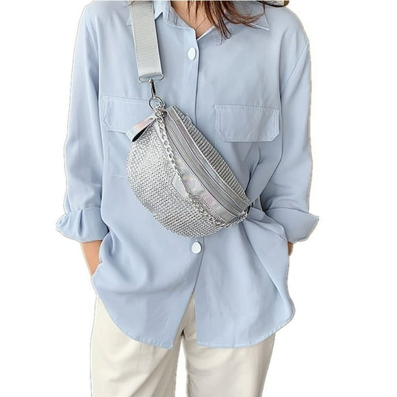 Bolso de pecho holanew, riñonera con diamantes de imitación para mujer