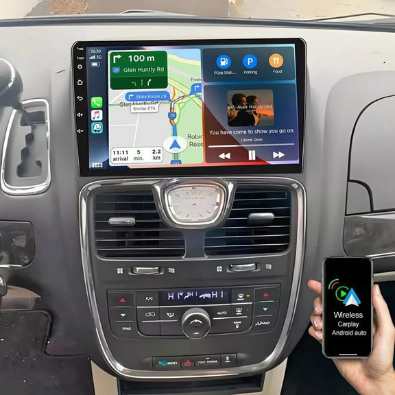 Gsuatey Car Stereo for Chrysler Town & Country 2007-2016, Android Car Radio with Wireless Carplay/Android Auto, 10“ Touch Screen GPS WiFi Bluetooth FM/RDS Mirror Link SWC  Backup Camera