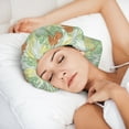thumbnail image 6 of Yiaed Tropical Flowers Print Satin Bonnet Silk Bonnet Hair Bonnet for Sleeping Hair Bonnets, 6 of 6