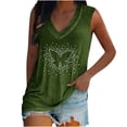 thumbnail image 1 of Moda mujer damas cuello en V suelta Tops Casual camiseta sin mangas blusa chaleco Pompotops  lopia998427, 1 of 5