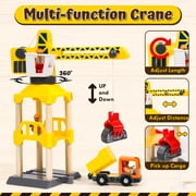 Train Set, 68 PCS Wooden Train Set for Kids, Train Toys for Toddlers, Construction Toys Train with Train Tracks for Kids 2 3 4 5+ Years Old, Great Gift for Boys Girls - Compatible with Other Brands