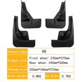 thumbnail image 4 of 4 PCS Car Mudguard Front Rear Wheel Splash Guards for H5 2023 2024 Auto Accessories, 4 of 5