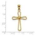 thumbnail image 4 of 14k Yellow Gold Polished Rounded Cross w/-X- Center Pendant Charm, 4 of 4