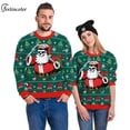 thumbnail image 3 of Sudadera con estampado navideño para hombre y mujer, jersey de cuello redondo de gran tamaño, ropa de Cosplay para fiesta de navidad, 3 of 4
