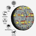 thumbnail image 6 of Kdxio Funny Construction for Tire Cover Wheel Protectors Tyre Covers Weatherproof Wheel Covers Universal Fit for Trailer Rv SUV Truck Camper Travel Trailers 14 inch, 6 of 8