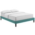 thumbnail image 1 of Modway Tessie Upholstered Queen Platform Bed Frame with Wood Slat Support in Teal, 1 of 4