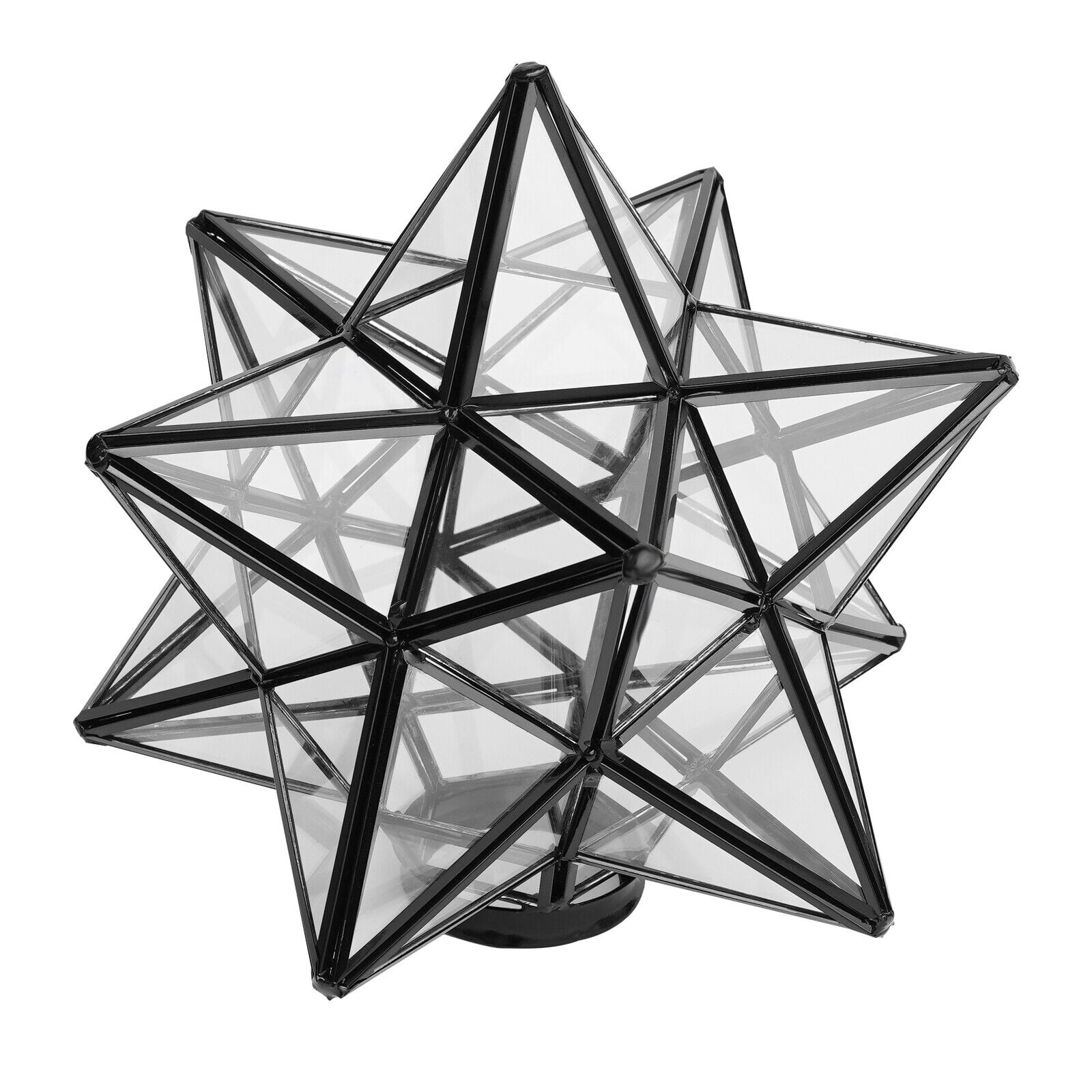 Modern Moravian Star Lamp Flush Mount Ceiling Light w/ Transparent Glass Shade