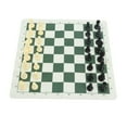 thumbnail image 3 of Juego de ajedrez portátil, juego de mesa de ajedrez de viaje, tablero de ajedrez de imitación de cuero PU, 32 piezas de ajedrez con bolsa de almacenamiento, 3 of 12