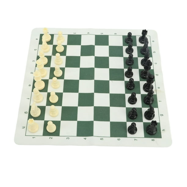 Juego De Ajedrez, Tablero De Ajedrez De PU Antideslizante En Y Negro Para Entretenimiento