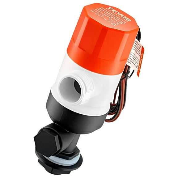 12V Livewell Pump 1100GPH for Fishing Boats, Dual Inlet Aerator Pump, Durable Design