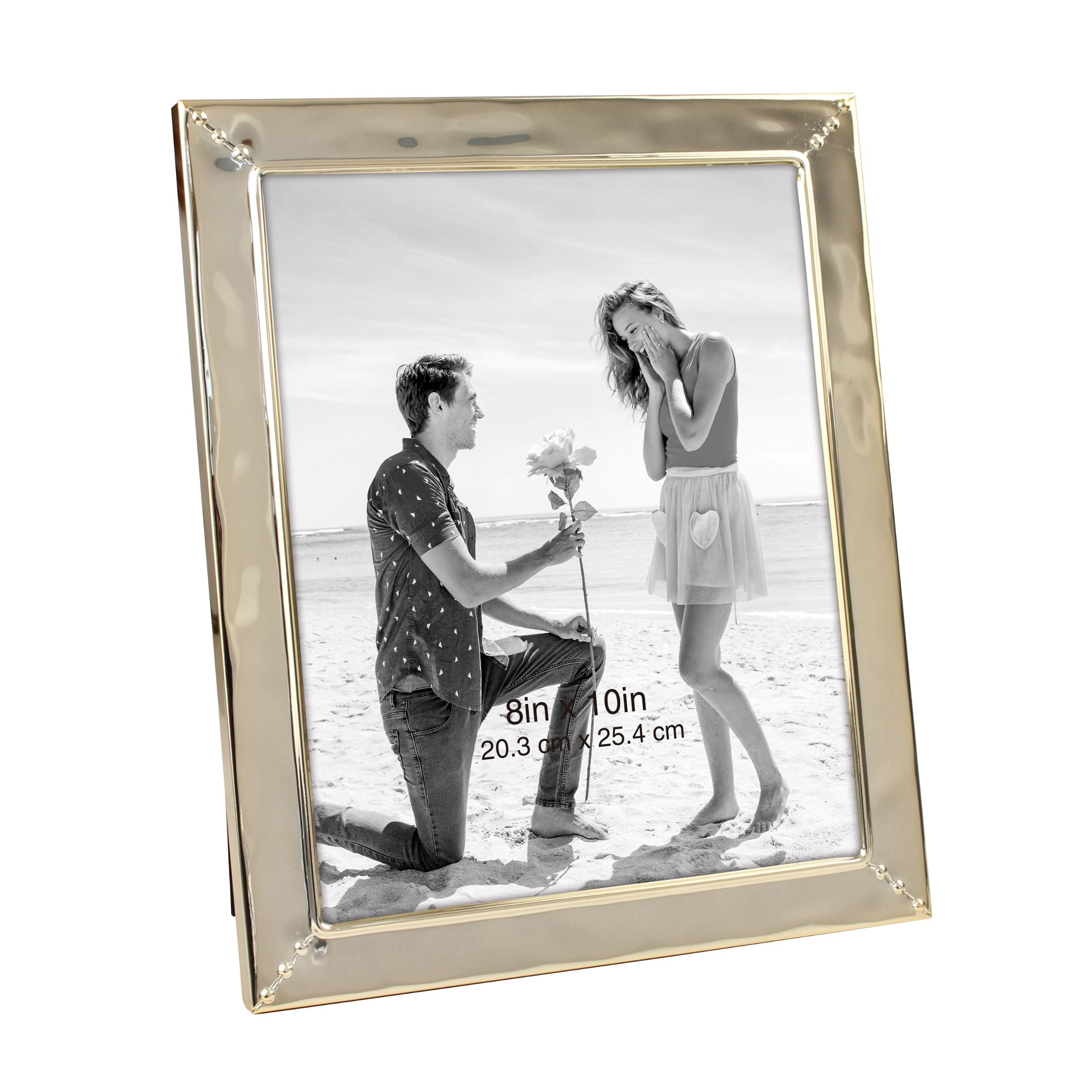 Better Homes & Gardens 8" x 10" Rectangle Metal Tabletop  Picture Frame, Gold