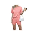thumbnail image 3 of Asklazy Women's Pajamas Set short Sleeve and short Pants 2 Piece Pjs Sleepwear with Pockets,US Size,Za Red,S, 3 of 11
