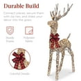 thumbnail image 6 of Best Choice Products XL Lighted Christmas 5ft Reindeer & Sleigh Holiday Outdoor Decor Set w/265 LED Lights - Rattan, 6 of 7