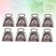 thumbnail image 3 of 8 Pcs Cloches de Vache Forme Carrée avec Poignée pour Jeu de Football Extérieur Mariage Fête d'Anniversaire (Argent), 3 of 9