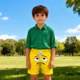 thumbnail image 5 of Avrnliq Yellow Sad Face Kids Swim Trunks Unisex Quick Dry Elastic Waist for 4-12 Years Old,Size 7 T, 5 of 6