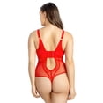 thumbnail image 3 of PARFAIT Women's Mia Dot Bodysuit - Racing Red - 2X Plus, 3 of 3