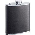 thumbnail image 1 of Ano Black Leather Stainless Steel 6oz Hip Flask, 1 of 1