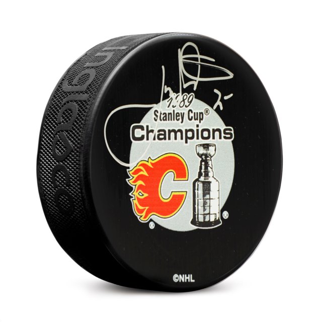 Joe Nieuwendyk Signé Calgary Flames 1989 Stanley Cup Rondelle